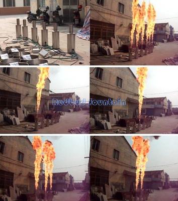Fire fountain with oil