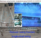 Mechanical swing fountain-longitudinal swing